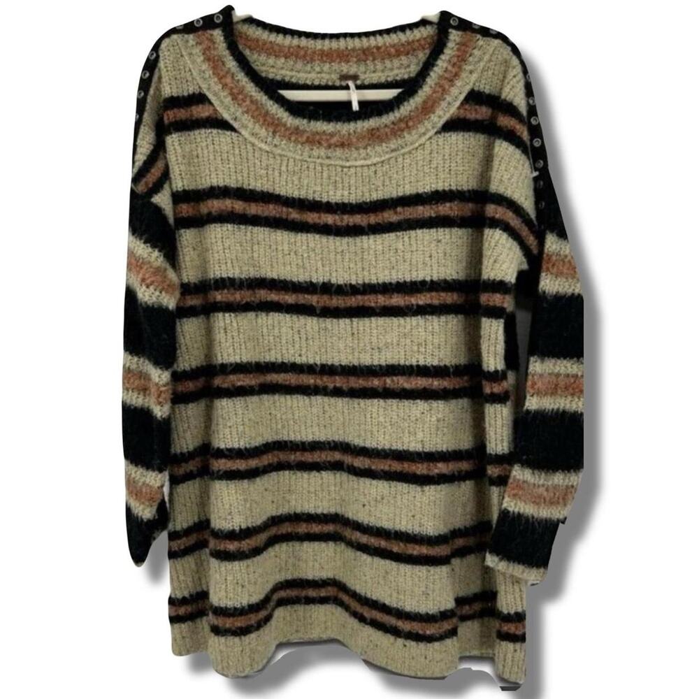 Free People striped oversized sweater